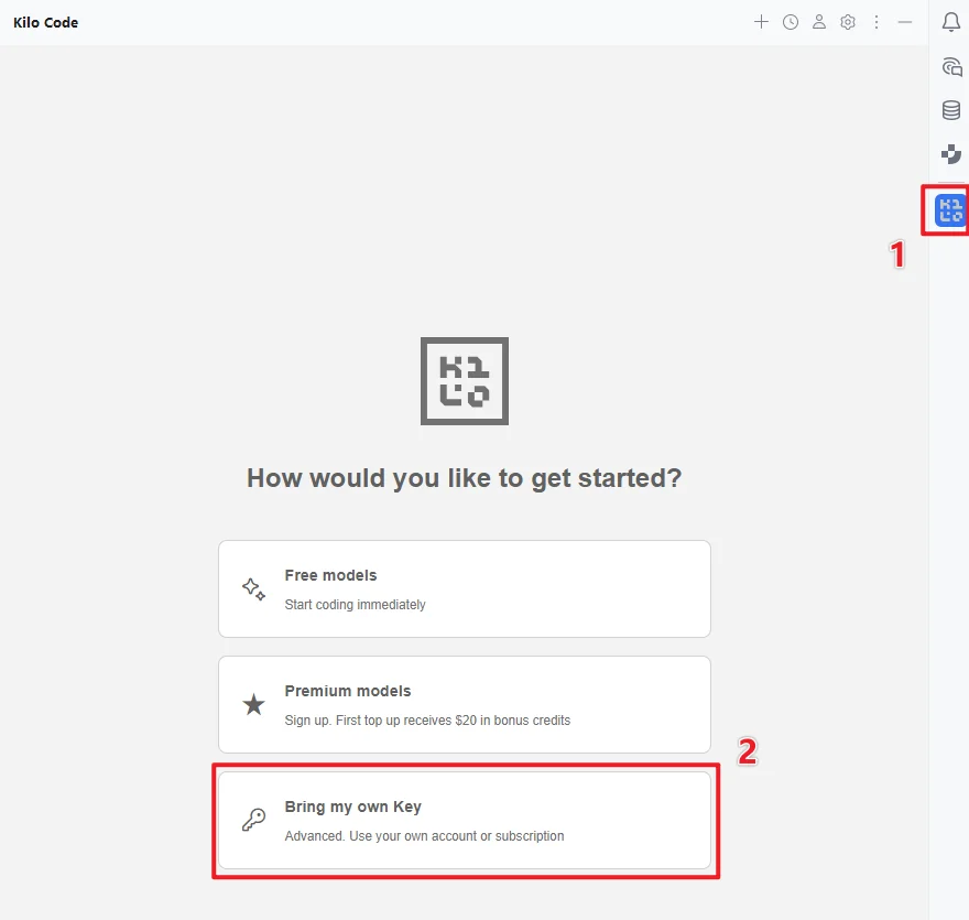 Choose Bring my own Key in JetBrains