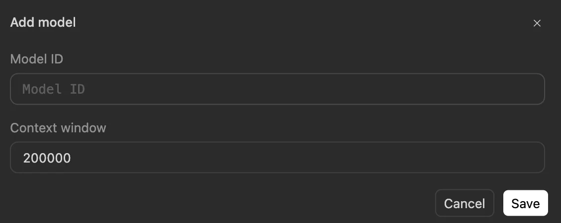 Open ZCode Model settings and add a provider